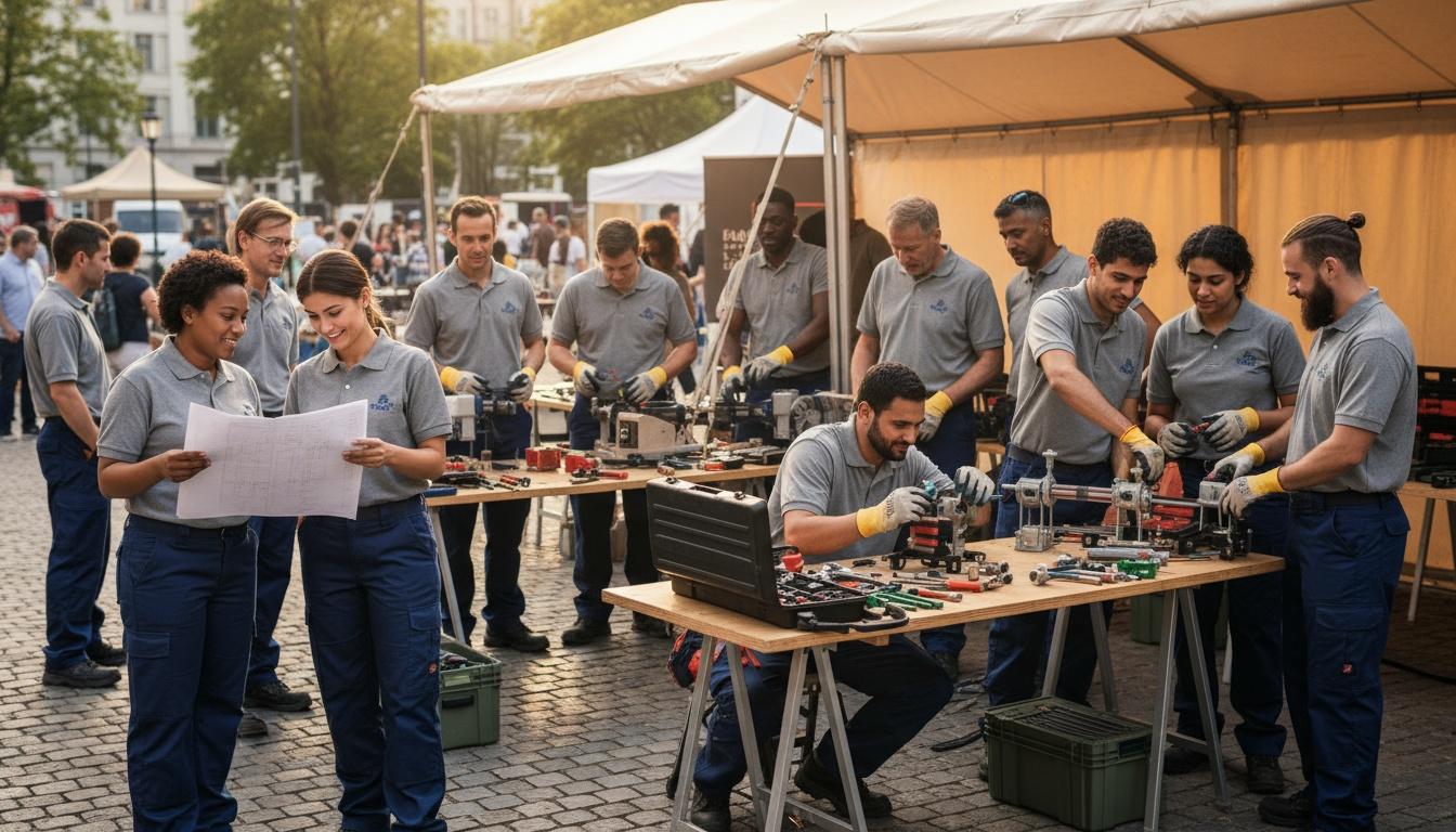 Mangfoldige håndværkere ved jobmesse